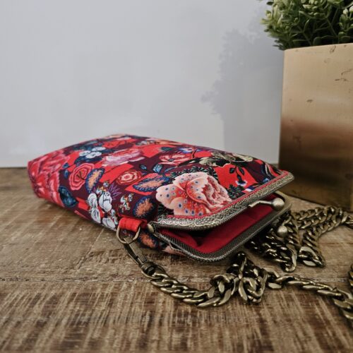 Pochette téléphone Garance – Collection Beautiful Garden – Rouge