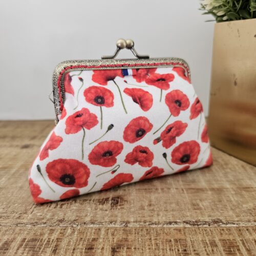 Porte-monnaie Marius – Collection Made in Provence – Coquelicots