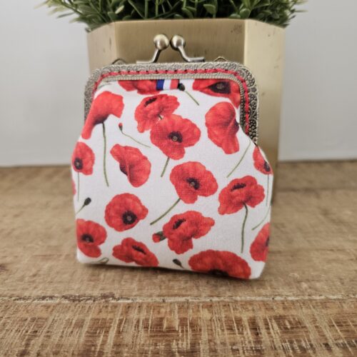 Porte-monnaie Minot – Collection Made in Provence – Coquelicots