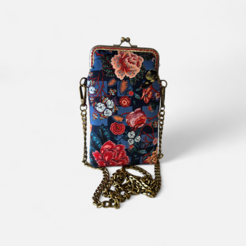 Pochette de téléphone Bèn-Esta – Collection Beautiful Garden – bleu