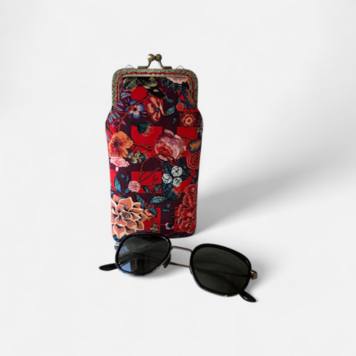 Etui à lunettes Bèn-Esta – Collection Beautiful Garden – rouge
