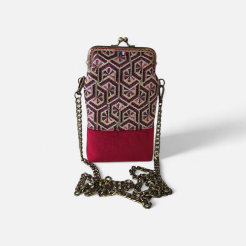 Pochette de téléphone Garance – Collection Graphique Bordeaux