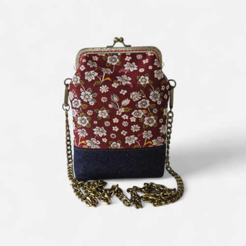 Sacoche Minaudière Alma – Collection Arazzo – Petite fleur Blanche