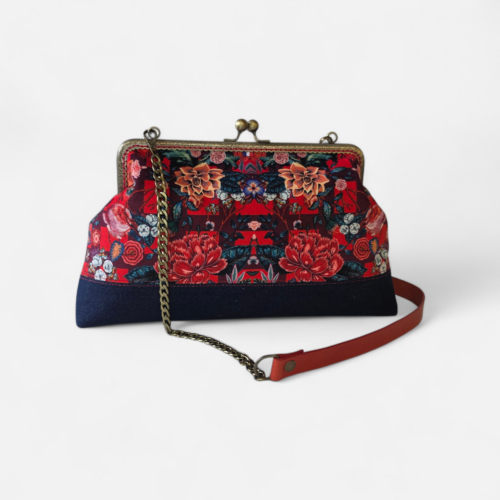 Sac à main Bèn-Esta – Collection Beautiful Garden – rouge