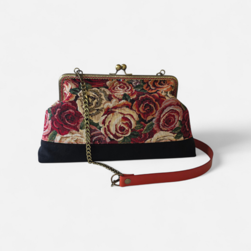 Sac à main Marius – Collection Arrazo – Fleurs rouges