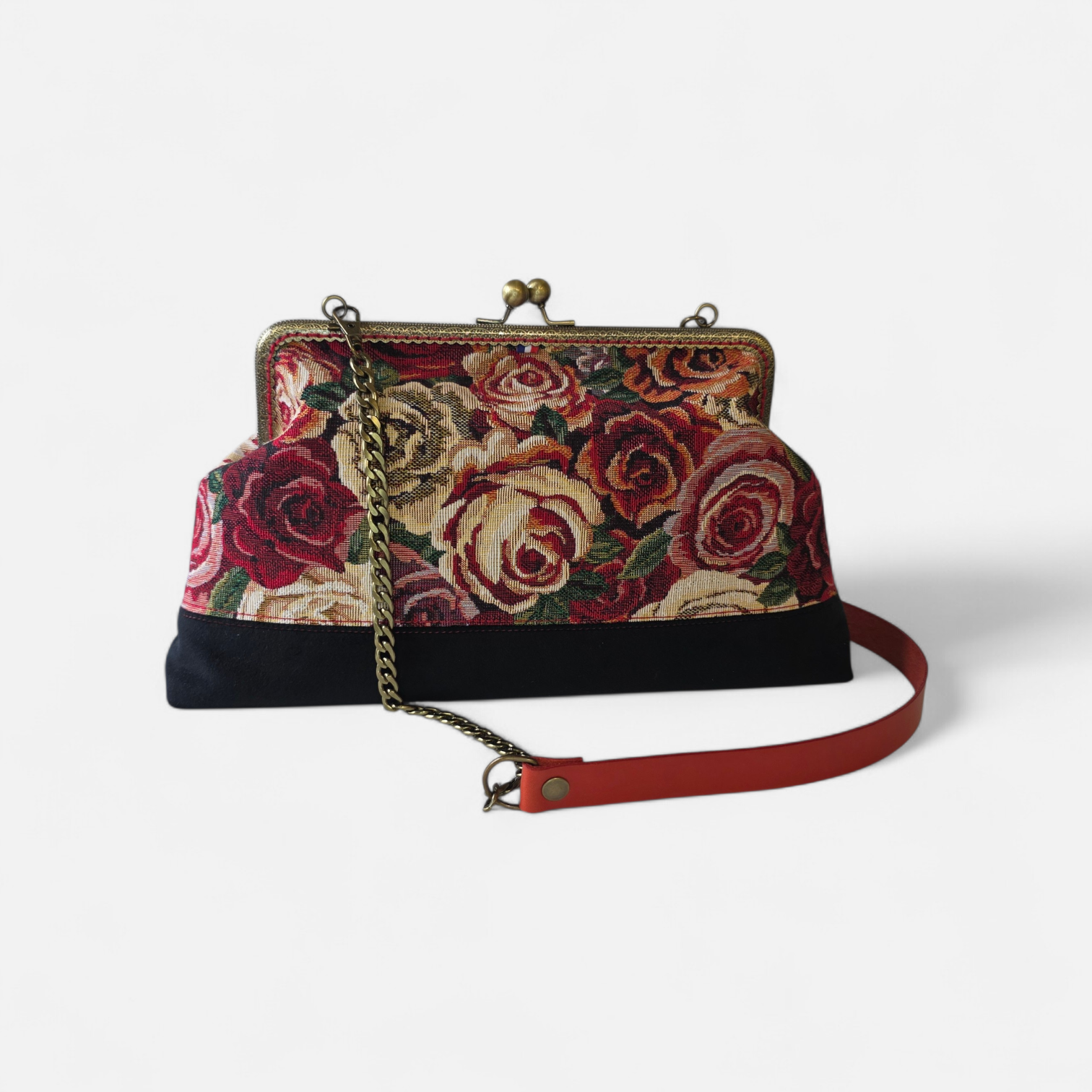 Sac à main Marius - Collection Arrazo - Fleurs rouges