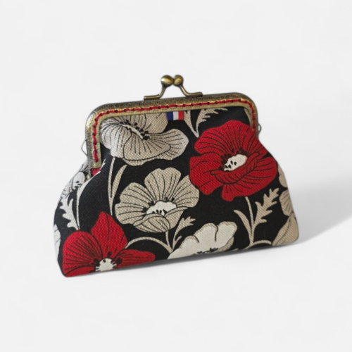 Porte-monnaie Marius – Collection Fleurs – Pavots