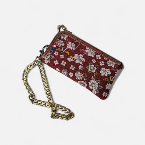 Porte-carte Auguste – Collection Fleurs – Rouge