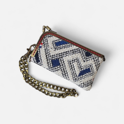 Porte-carte Auguste – Collection Graphique – Bleu et Blanc