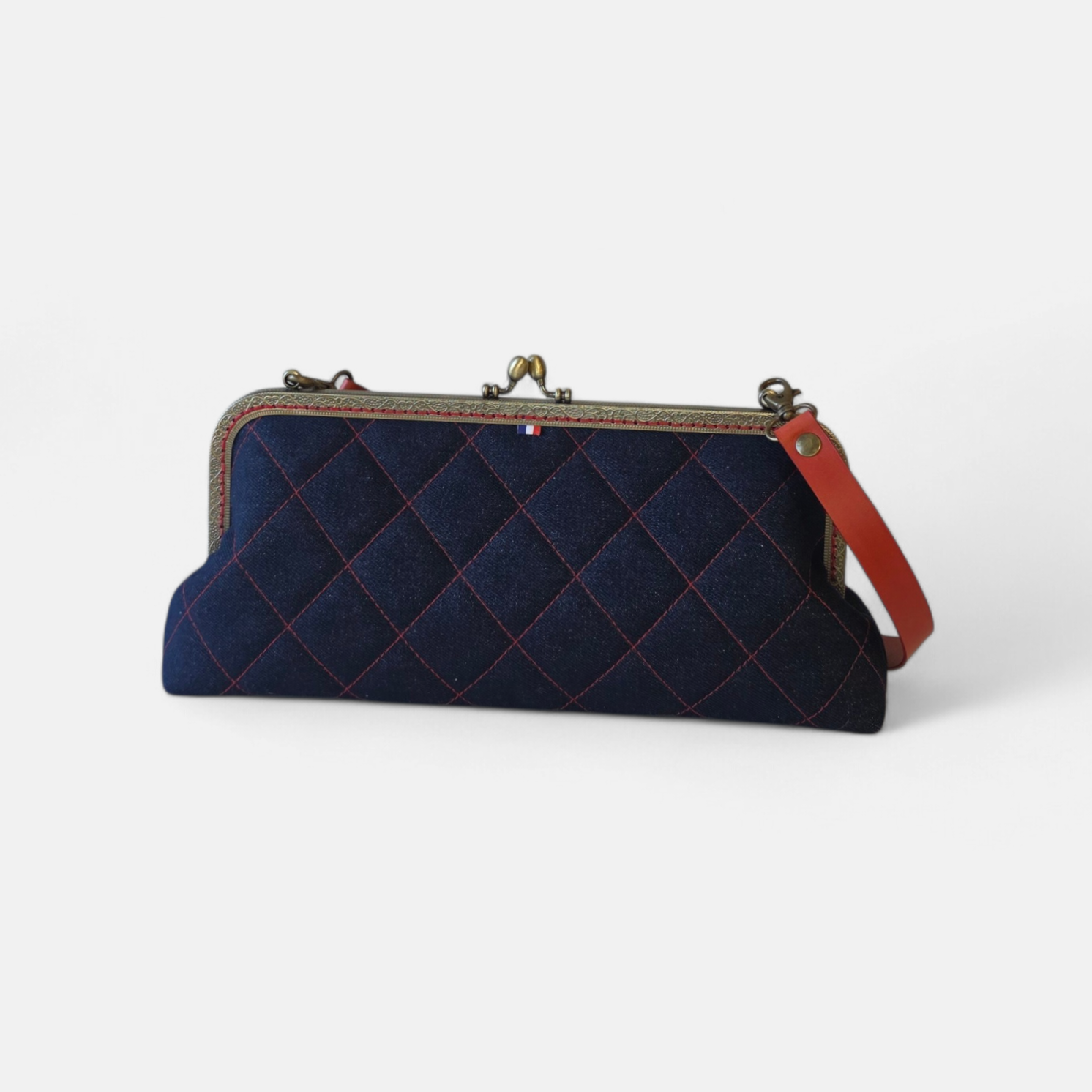 Sac Baguette Colette - Collection denim matelassée – Image 3