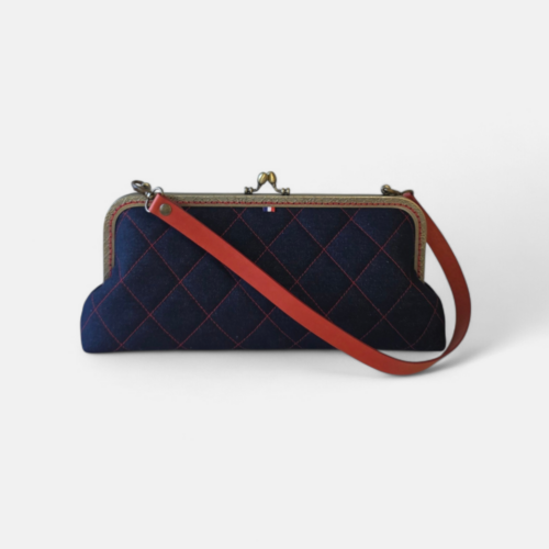 Sac Baguette Colette – Collection denim matelassée