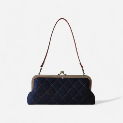 Sac Baguette Colette – Collection denim matelassée