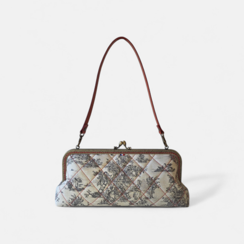 Sac Baguette Colette – Collection toile de Jouy matelassée