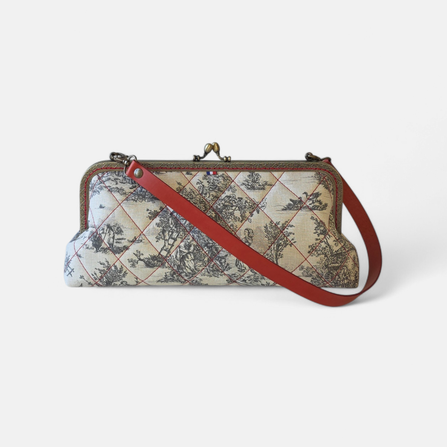 Sac Baguette Colette - Collection toile de Jouy matelassée – Image 2