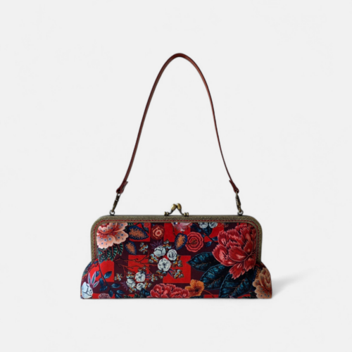 Sac Baguette Bèn-Esta – Collection Beautiful Garden – Rouge