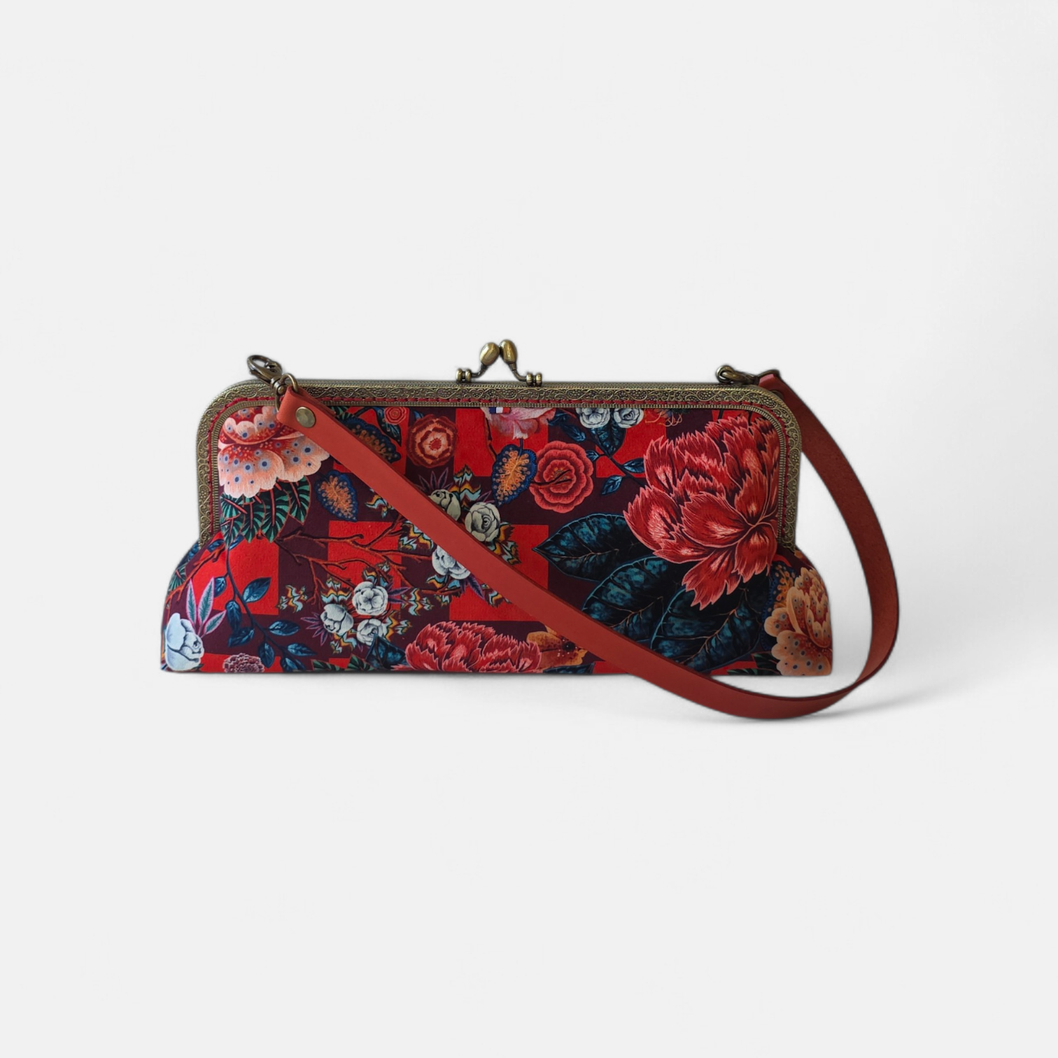 Sac Baguette Bèn-Esta - Collection Beautiful Garden - Rouge – Image 3