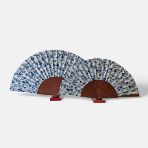 Eventail Provençal blanc bleu – Grand et petit modèle