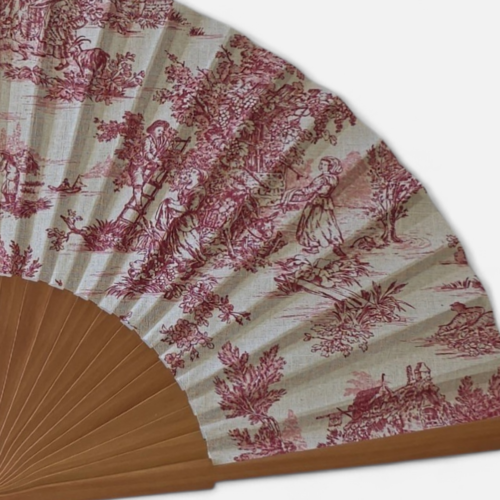 Eventail toile de Jouy – Grand et petit modèle