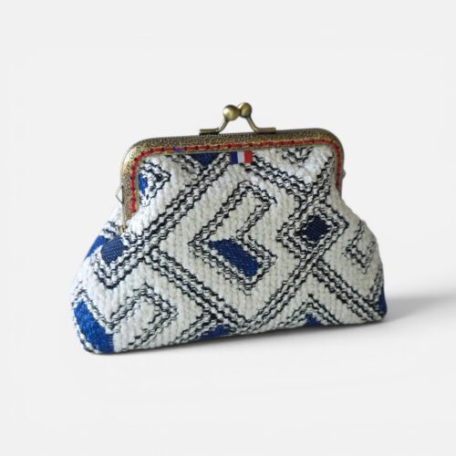 Porte-monnaie Marius – Collection Graphique – Bleu et blanc