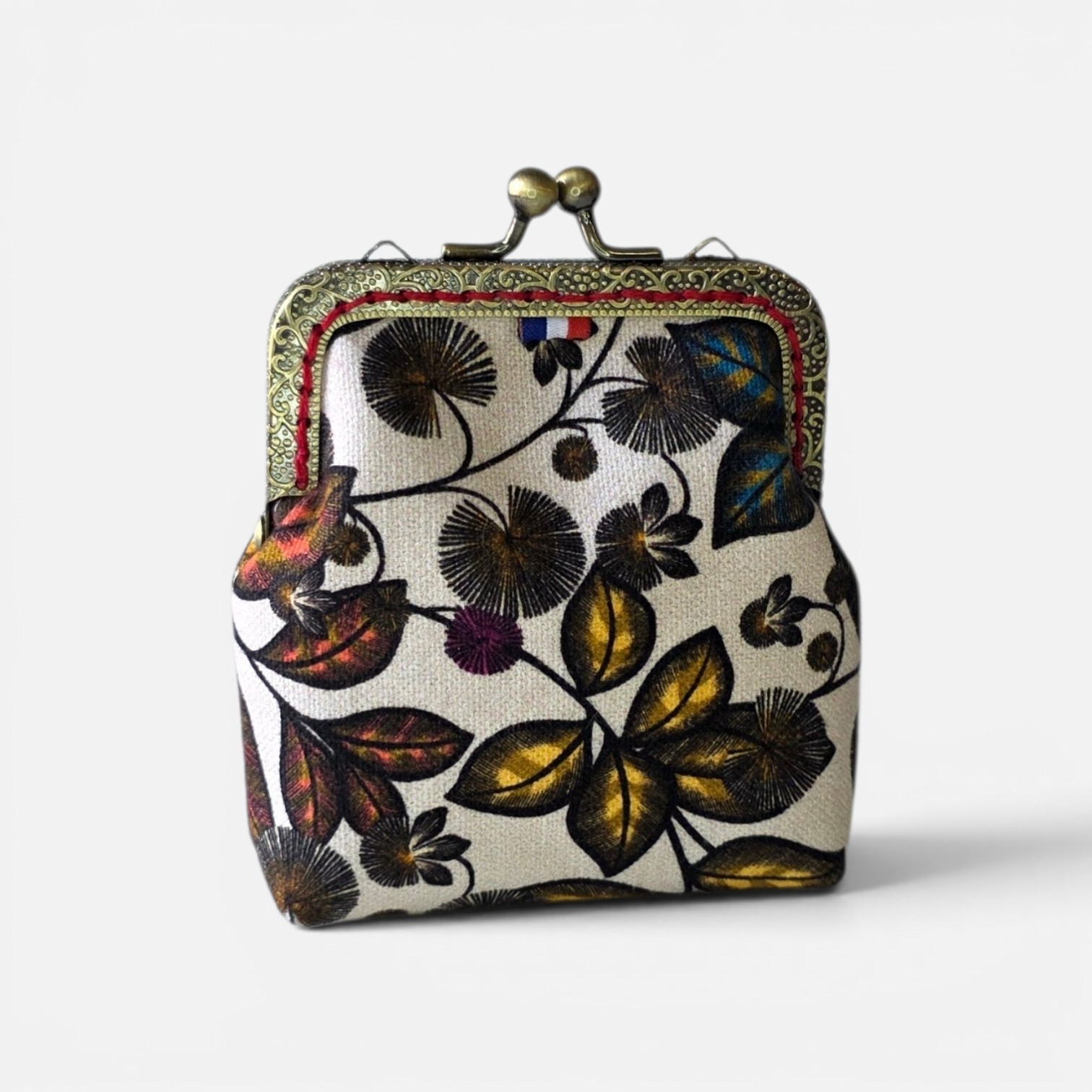 Porte-monnaie Minot - Collection Fleur - blanc